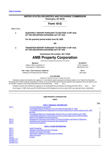 Thumbnail Prologis 10-Q Quarterly Report FY 