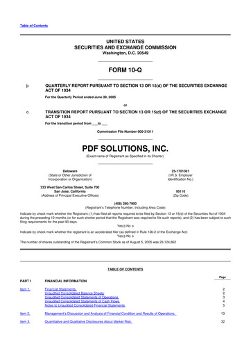 Thumbnail PDF Solutions 10-Q Quarterly Report FY 