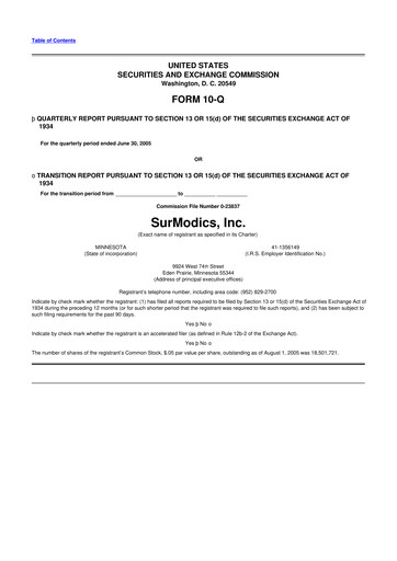 Thumbnail SurModics 10-Q Quarterly Report FY 