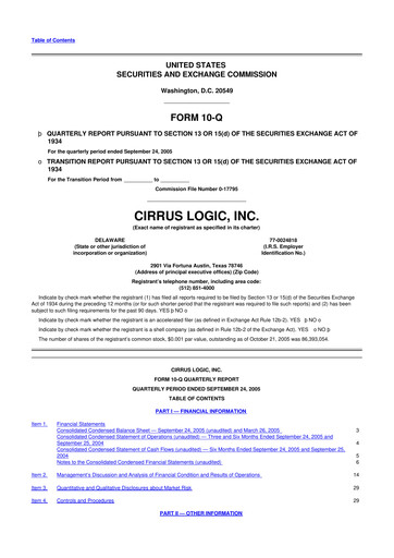 Thumbnail Cirrus Logic
 10-Q Quarterly Report FY 