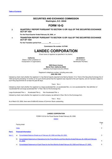 Thumbnail Lifecore Biomedical 10-Q Quarterly Report FY 