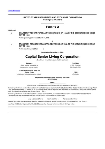 Thumbnail Sonida Senior Living 10-Q Quarterly Report FY 