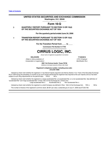 Thumbnail Cirrus Logic
 10-Q Quarterly Report FY 