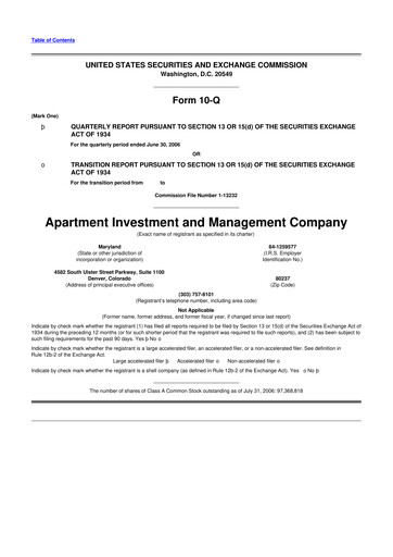 Thumbnail Aimco 10-Q Quarterly Report FY 