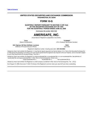 Thumbnail AMERISAFE 10-Q Quarterly Report FY 