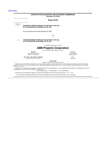 Thumbnail Prologis 10-Q Quarterly Report FY 