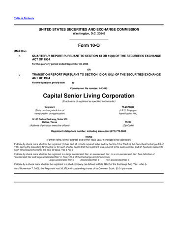 Thumbnail Sonida Senior Living 10-Q Quarterly Report FY 