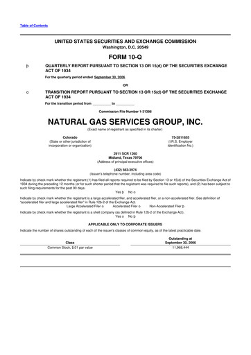 Vorschaubild Natural Gas Services Group 10-Q Quartalsbericht  