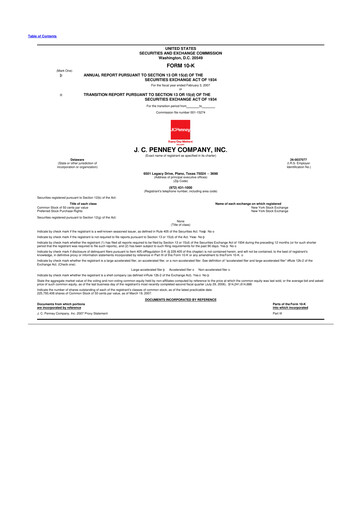 Thumbnail JCPenney 10-K Annual Report 