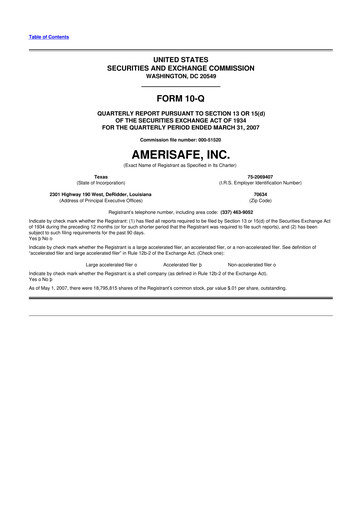 Thumbnail AMERISAFE 10-Q Quarterly Report FY 