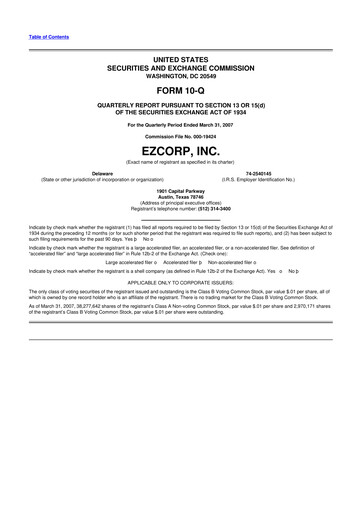 Thumbnail EZCorp 10-Q Quarterly Report FY 