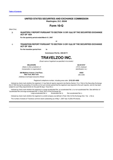 Thumbnail Travelzoo 10-Q Quarterly Report FY 