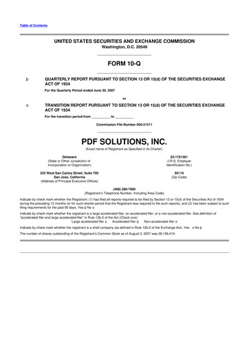 Thumbnail PDF Solutions 10-Q Quarterly Report FY 