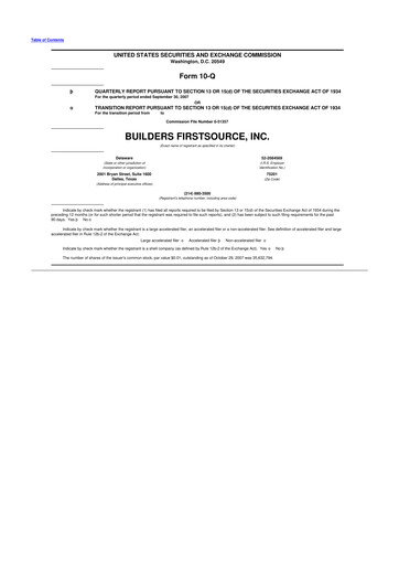 Miniature Builders FirstSource
 10-Q Rapport trimestriel  