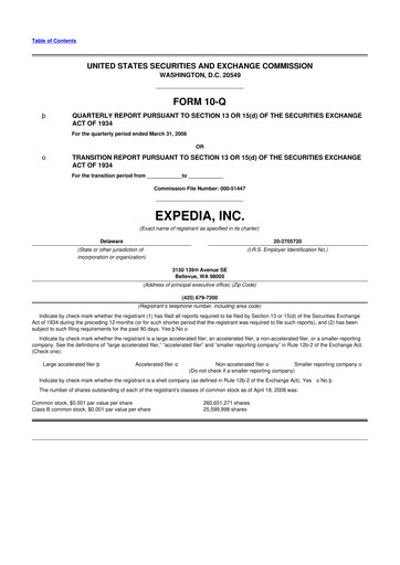 Vorschaubild Expedia Group 10-Q Quartalsbericht  