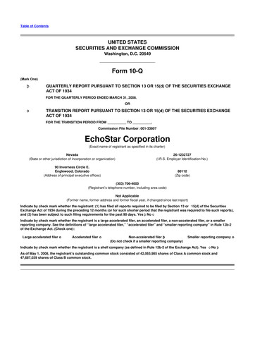Thumbnail EchoStar 10-Q Quarterly Report FY 