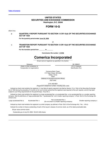 Vorschaubild Comerica 10-Q Quartalsbericht  