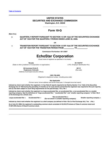 Thumbnail EchoStar 10-Q Quarterly Report FY 