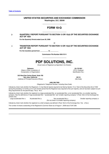 Thumbnail PDF Solutions 10-Q Quarterly Report FY 