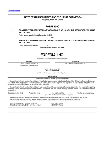 Vorschaubild Expedia Group 10-Q Quartalsbericht  