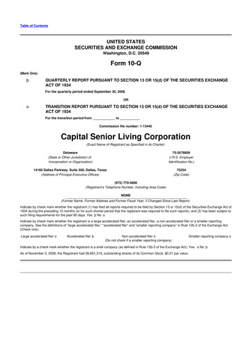 Thumbnail Sonida Senior Living 10-Q Quarterly Report FY 