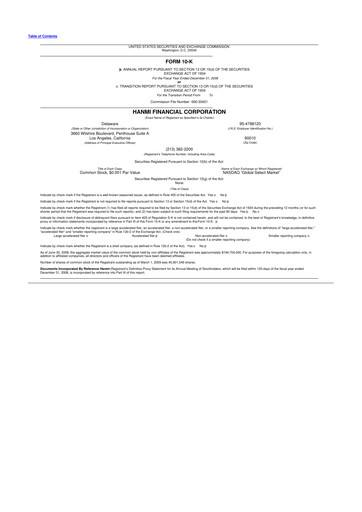 Thumbnail Hanmi Financial 10-K Annual Report 