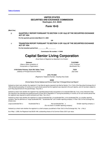 Thumbnail Sonida Senior Living 10-Q Quarterly Report FY 