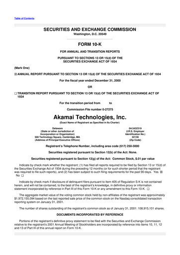 Thumbnail Akamai
 10-K Annual Report 