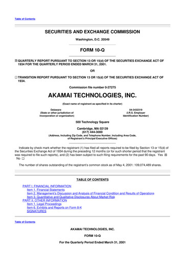 Thumbnail Akamai
 10-Q Quarterly Report FY 