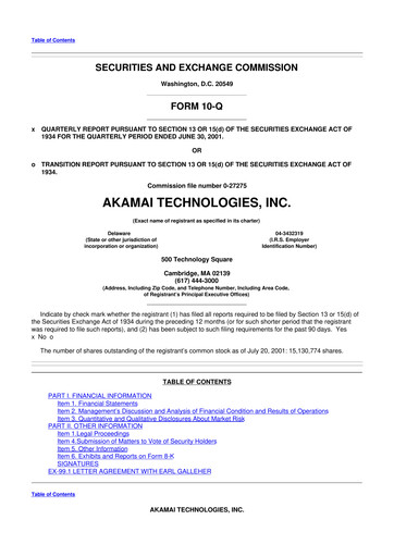 Thumbnail Akamai
 10-Q Quarterly Report FY 