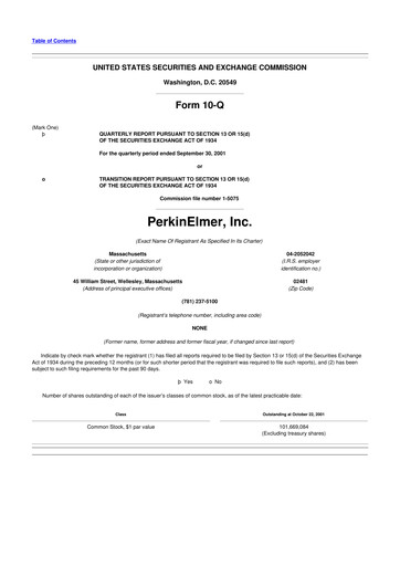 Miniature Revvity 10-Q Rapport trimestriel  