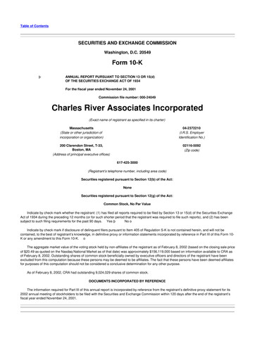 Vorschaubild CRA International
 10-K Jahresbericht 