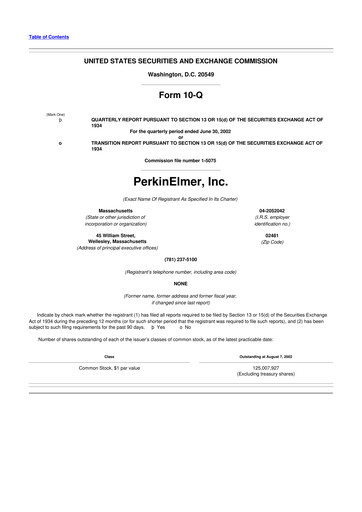 Miniature Revvity 10-Q Rapport trimestriel  