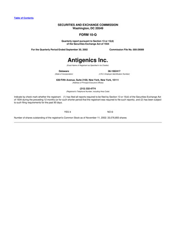 Thumbnail Agenus
 10-Q Quarterly Report FY 