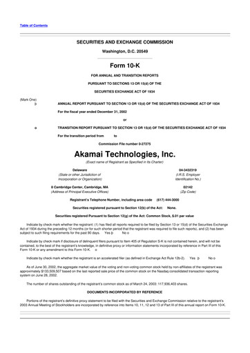 Thumbnail Akamai
 10-K Annual Report 