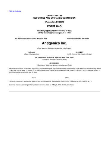 Thumbnail Agenus
 10-Q Quarterly Report FY 