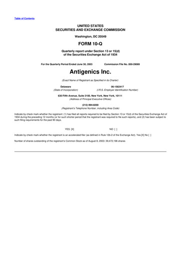 Thumbnail Agenus
 10-Q Quarterly Report FY 