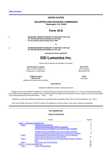 Miniature Novanta 10-Q Rapport trimestriel  