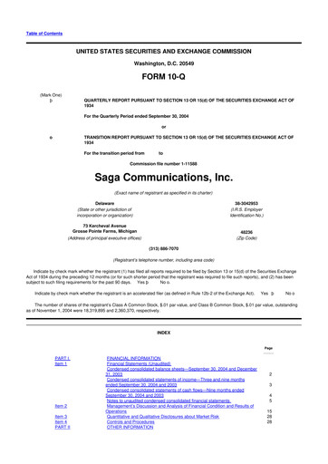 Thumbnail Saga Communications 10-Q Quarterly Report FY 