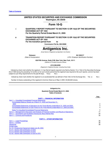 Thumbnail Agenus
 10-Q Quarterly Report FY 