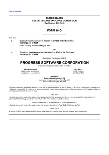 Thumbnail Progress Software
 10-Q Quarterly Report FY 