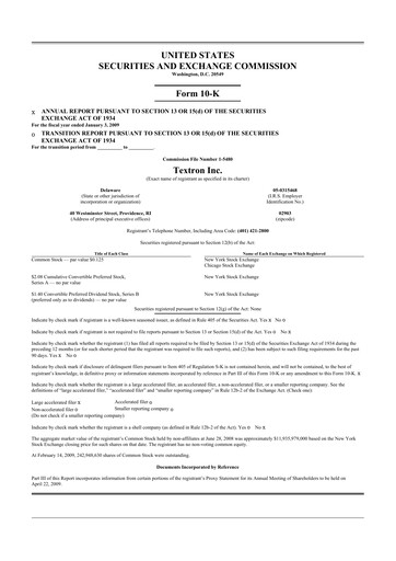 Thumbnail Textron 10-K Annual Report 