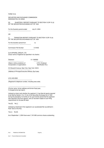 Thumbnail G-III Apparel Group 10-Q Quarterly Report FY 
