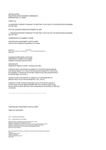 Miniature Oxford Square Capital
 10-Q Rapport trimestriel  