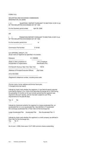 Thumbnail G-III Apparel Group 10-Q Quarterly Report FY 