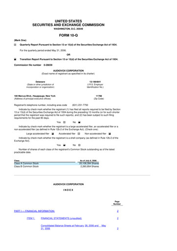 Thumbnail Voxx International
 10-Q Quarterly Report FY 