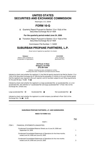Thumbnail Suburban Propane Partners 10-Q Quarterly Report FY 