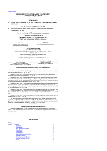 Thumbnail Jetblue Airways
 10-K Annual Report 