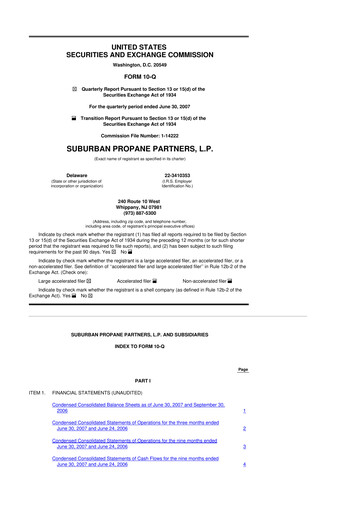 Thumbnail Suburban Propane Partners 10-Q Quarterly Report FY 