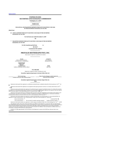 Thumbnail Protalix BioTherapeutics
 10-K Annual Report 